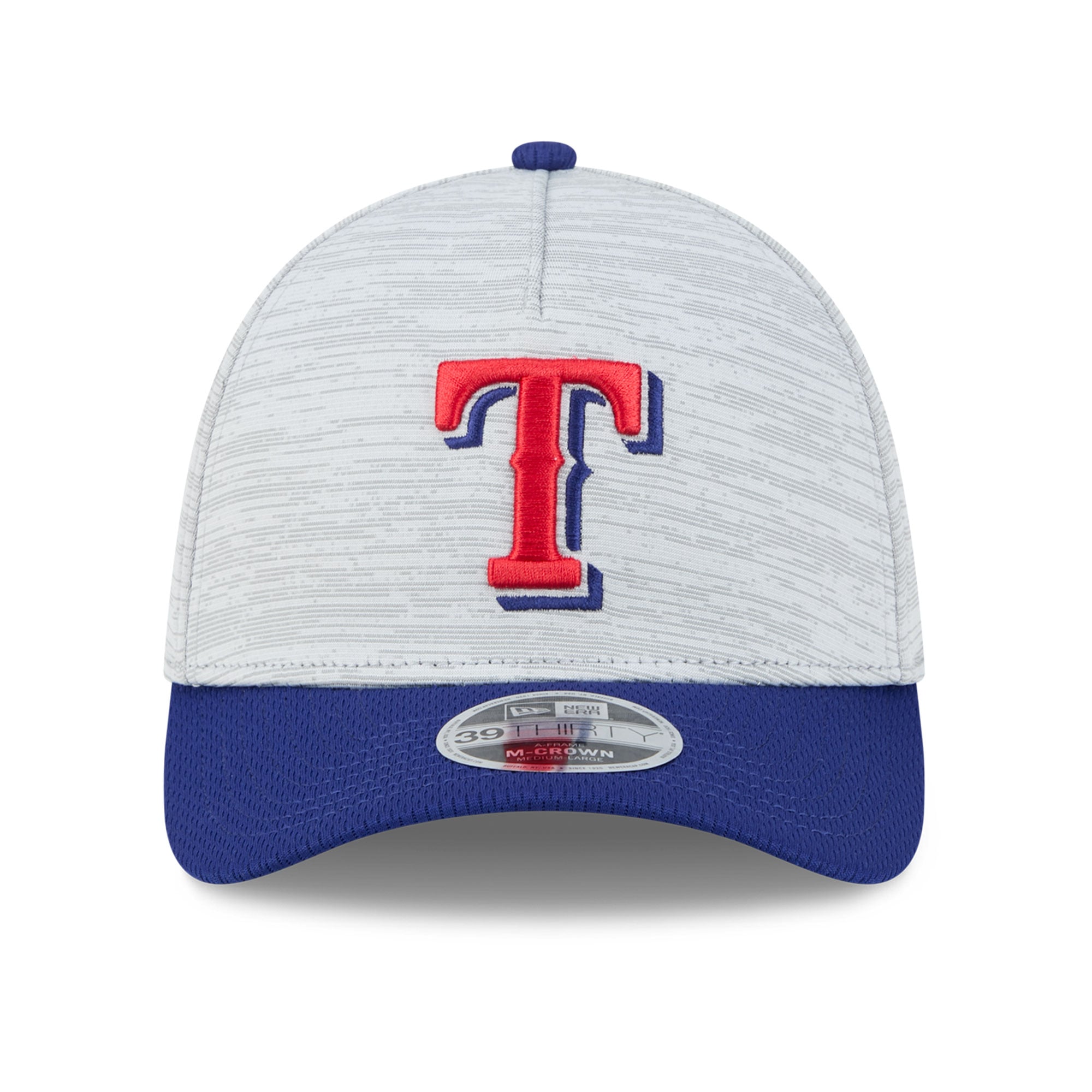 Casquette New Era Tech 39THIRTY Flex grise/bleu roi Texas Rangers pour homme