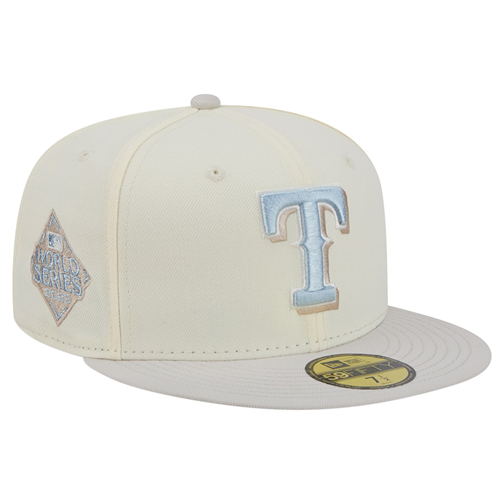 Men's New Era  Natural Texas Rangers Crisp Equinox World Series 59FIFTY Fitted Hat