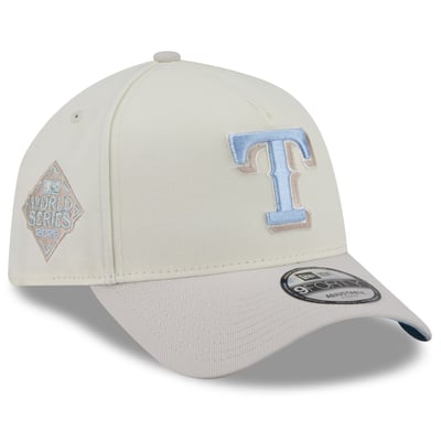 Texas Rangers New Era Crisp Equinox World Series 9FORTY A-Frame Adjustable Hat - Natural