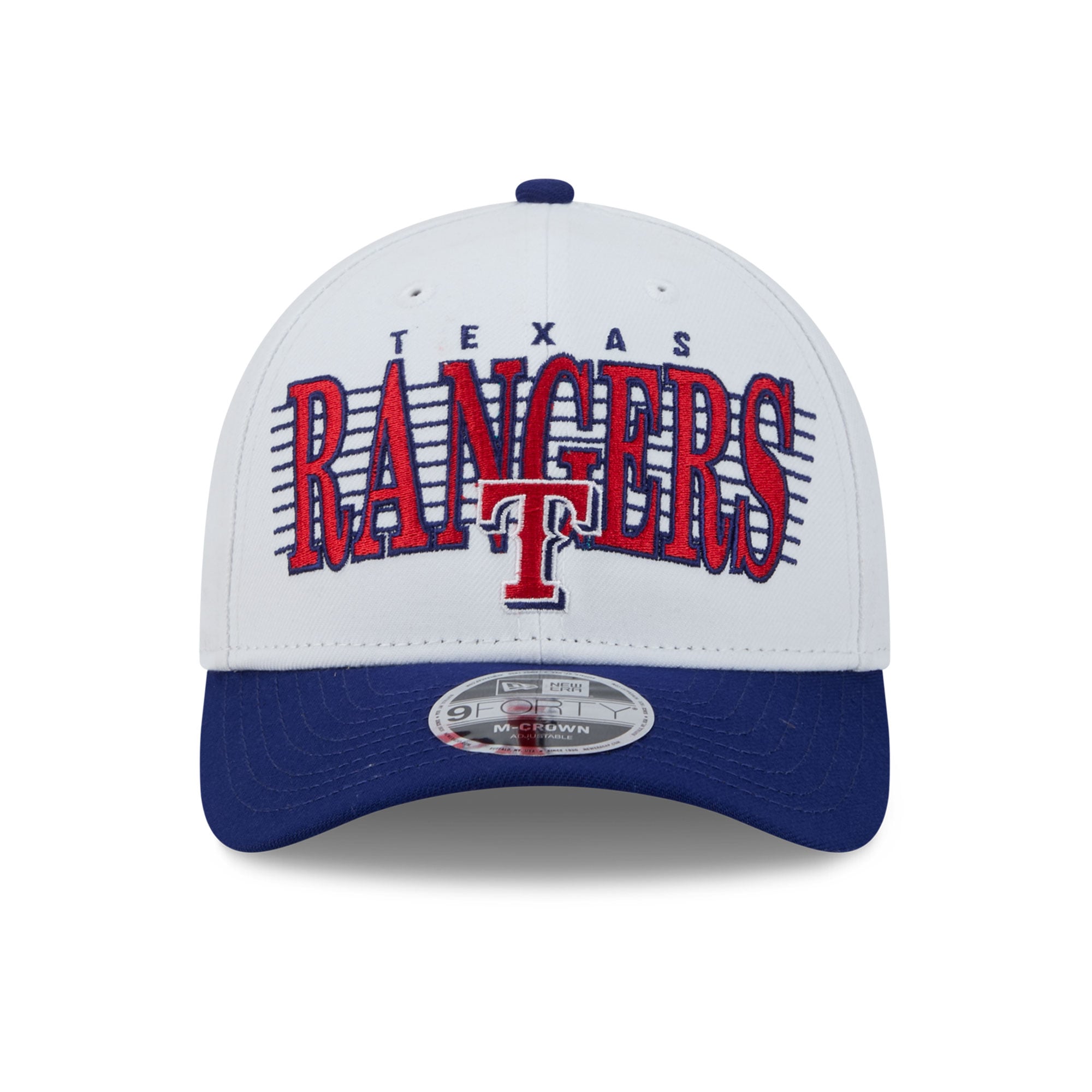 Casquette ajustable New Era blanche/bleu roi Texas Rangers Loyal 9FORTY M-Crown pour homme
