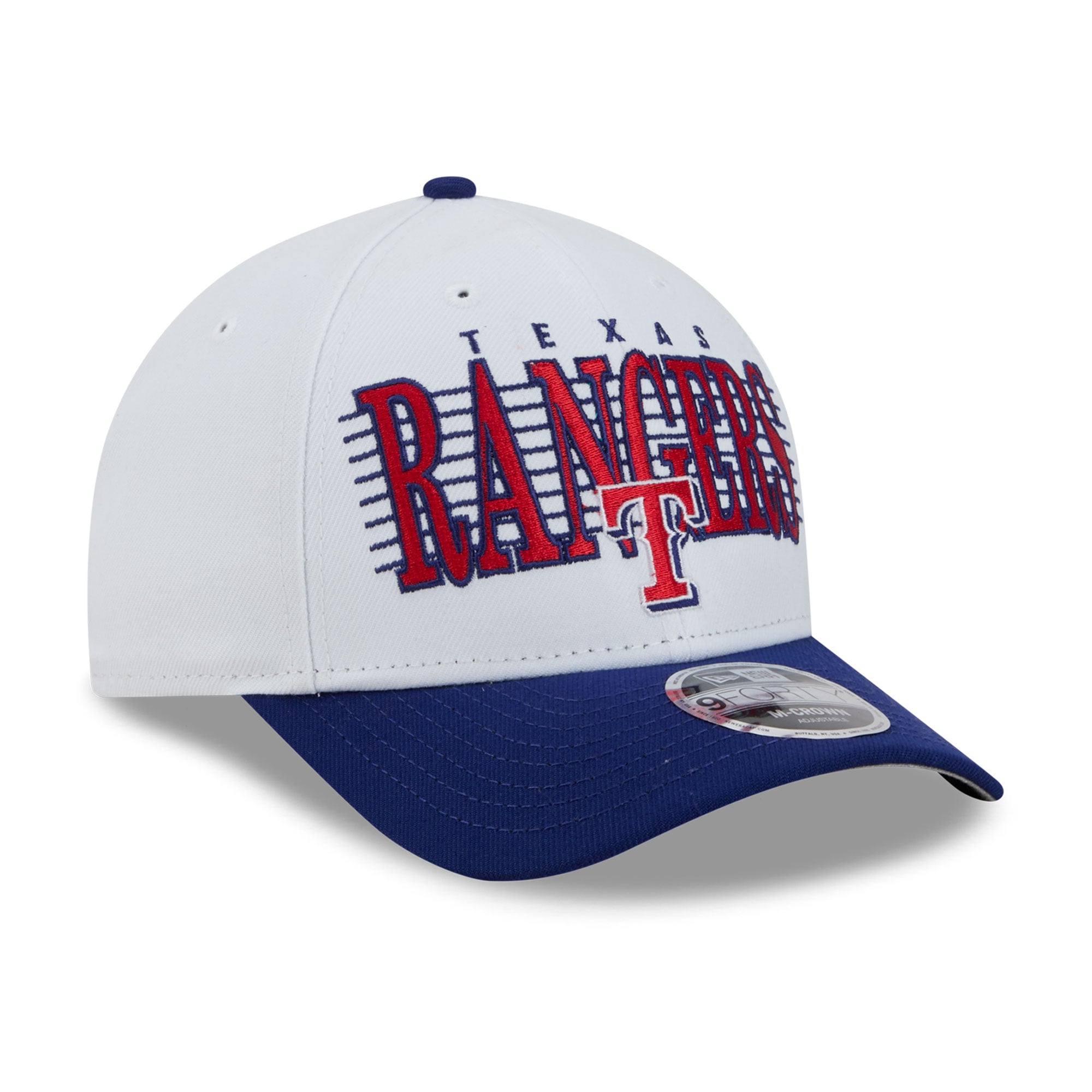 Casquette ajustable New Era blanche/bleu roi Texas Rangers Loyal 9FORTY M-Crown pour homme