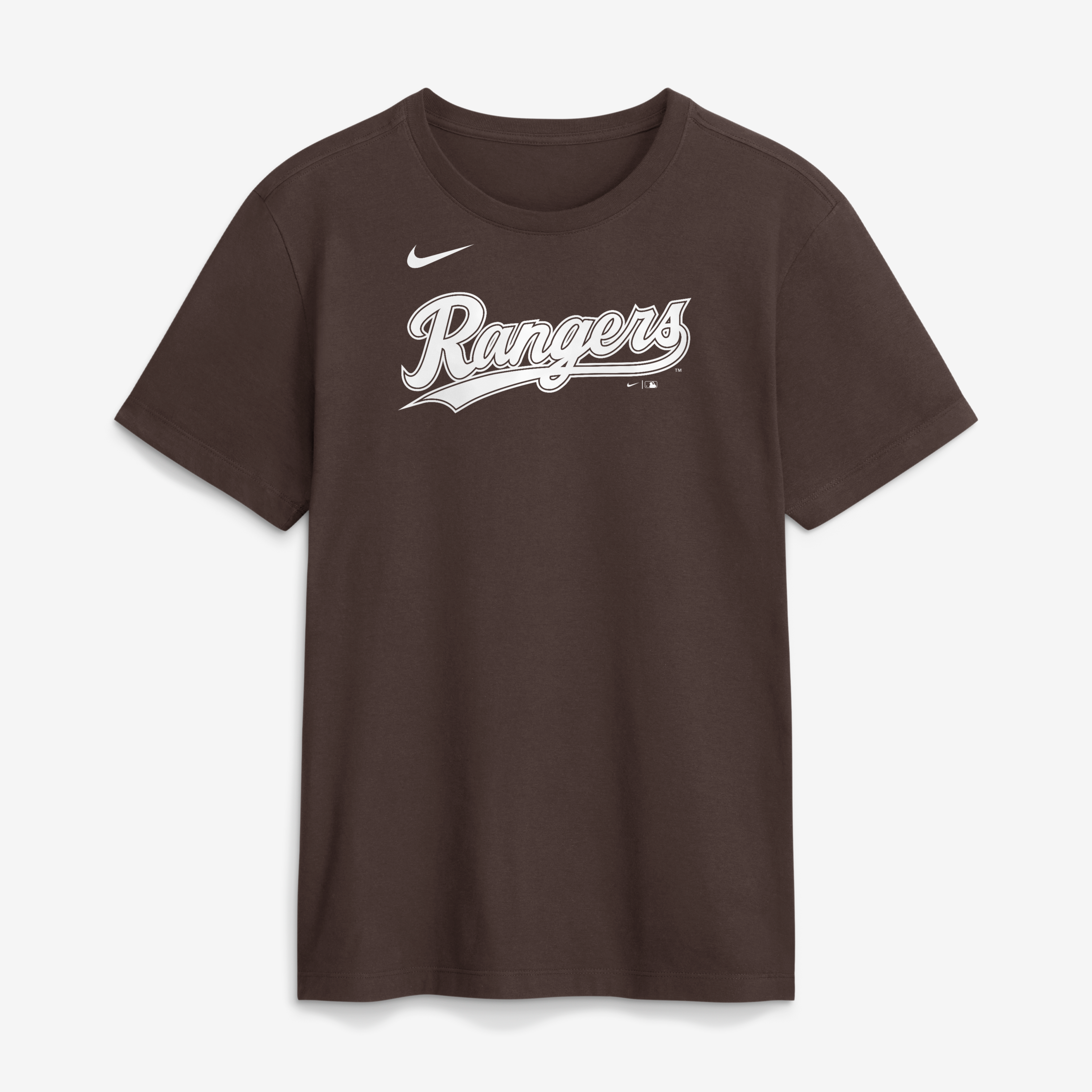 T-shirt Nike Core Cinder marron pour homme, Texas Rangers