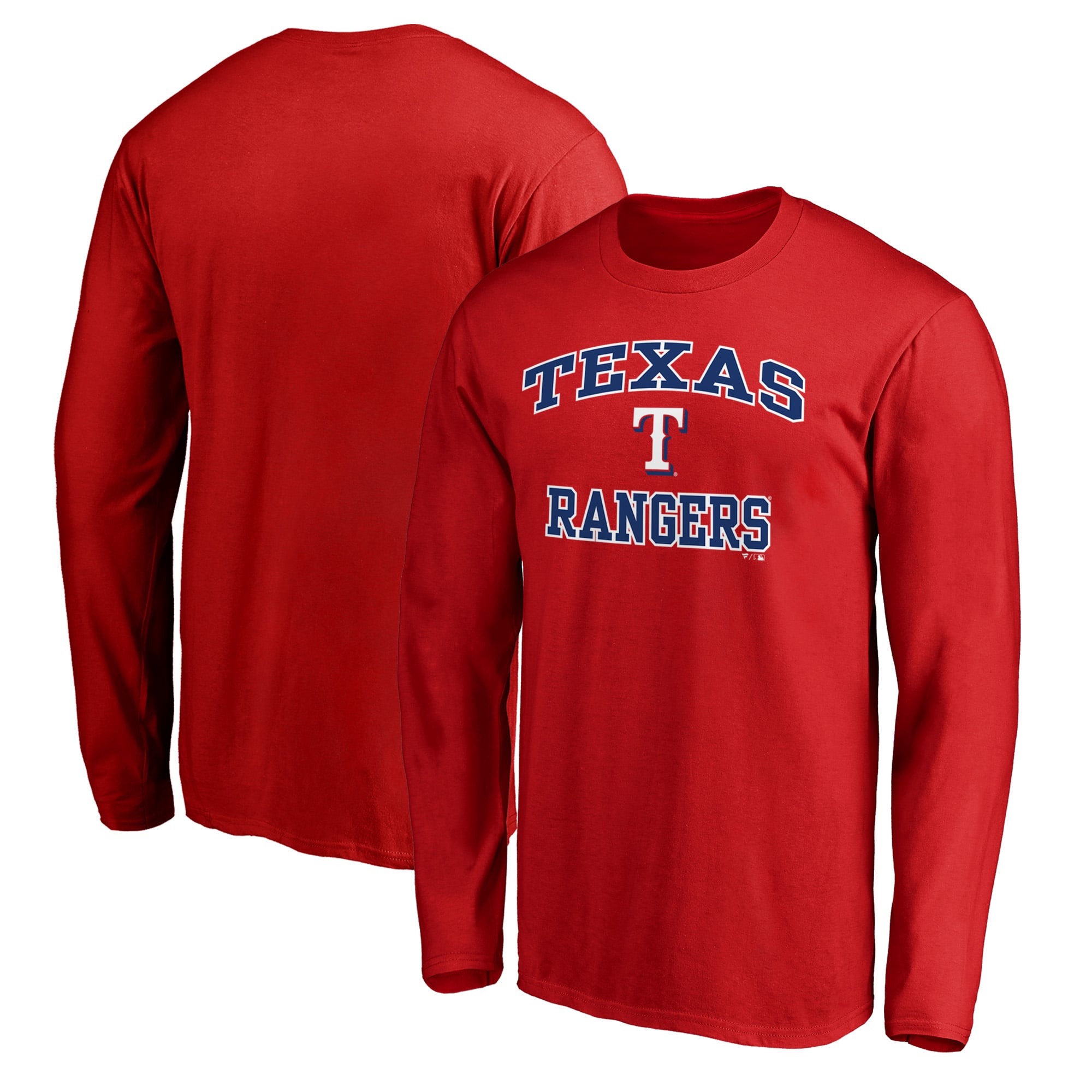 T-shirt à manches longues rouge Texas Rangers Heart & Soul pour homme