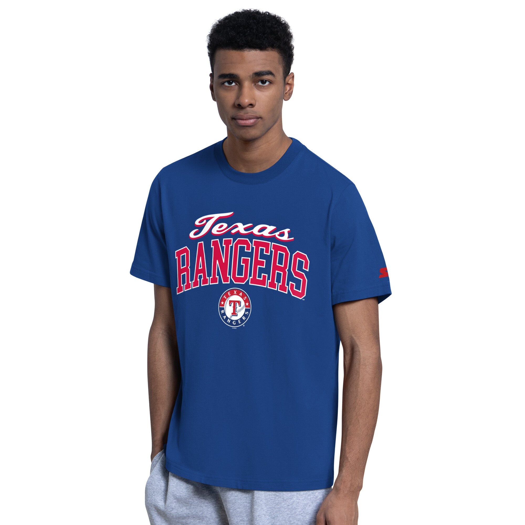 Ensemble sweat à capuche et t-shirt Starter Royal Texas Rangers pour homme