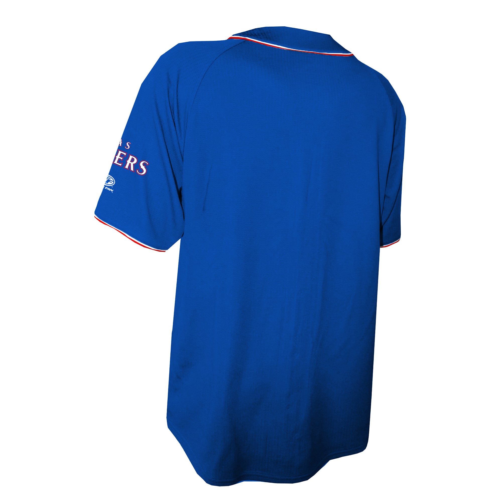 Maillot de mode Stitches Royal Texas Rangers pour homme, couleur l'équipe, entièrement boutonné