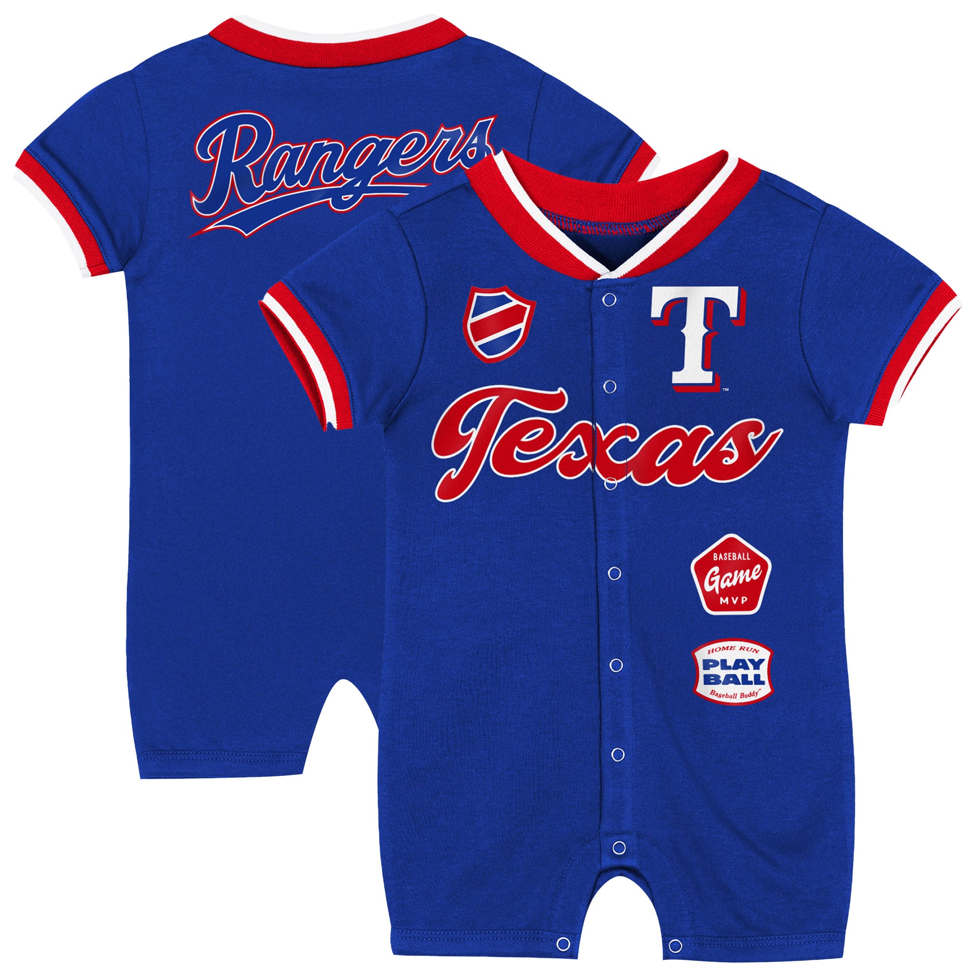 Grenouillère à pinces pour nouveau-né Outerstuff Royal Texas Rangers