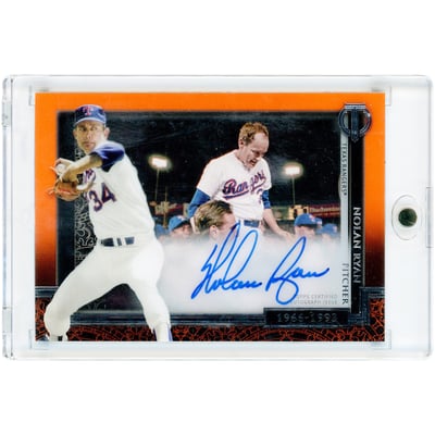 Nolan Ryan Texas Rangers Autographed 2017 Topps Tribute Orange #GOE-NR #12/25 Card