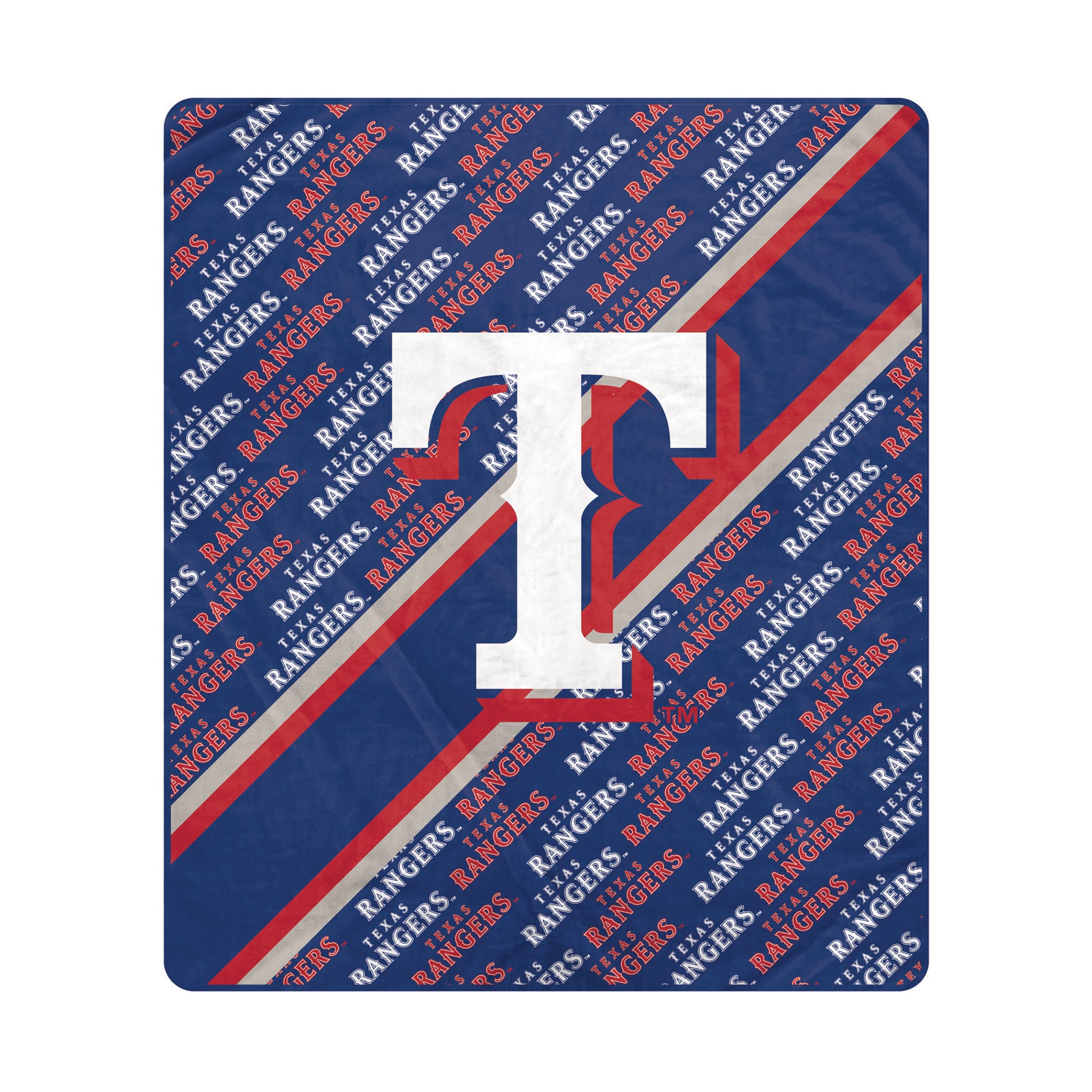 Couverture ultra douce Pegasus Texas Rangers, 152 x 178 cm (diagonale), doublée et ornée du logo.