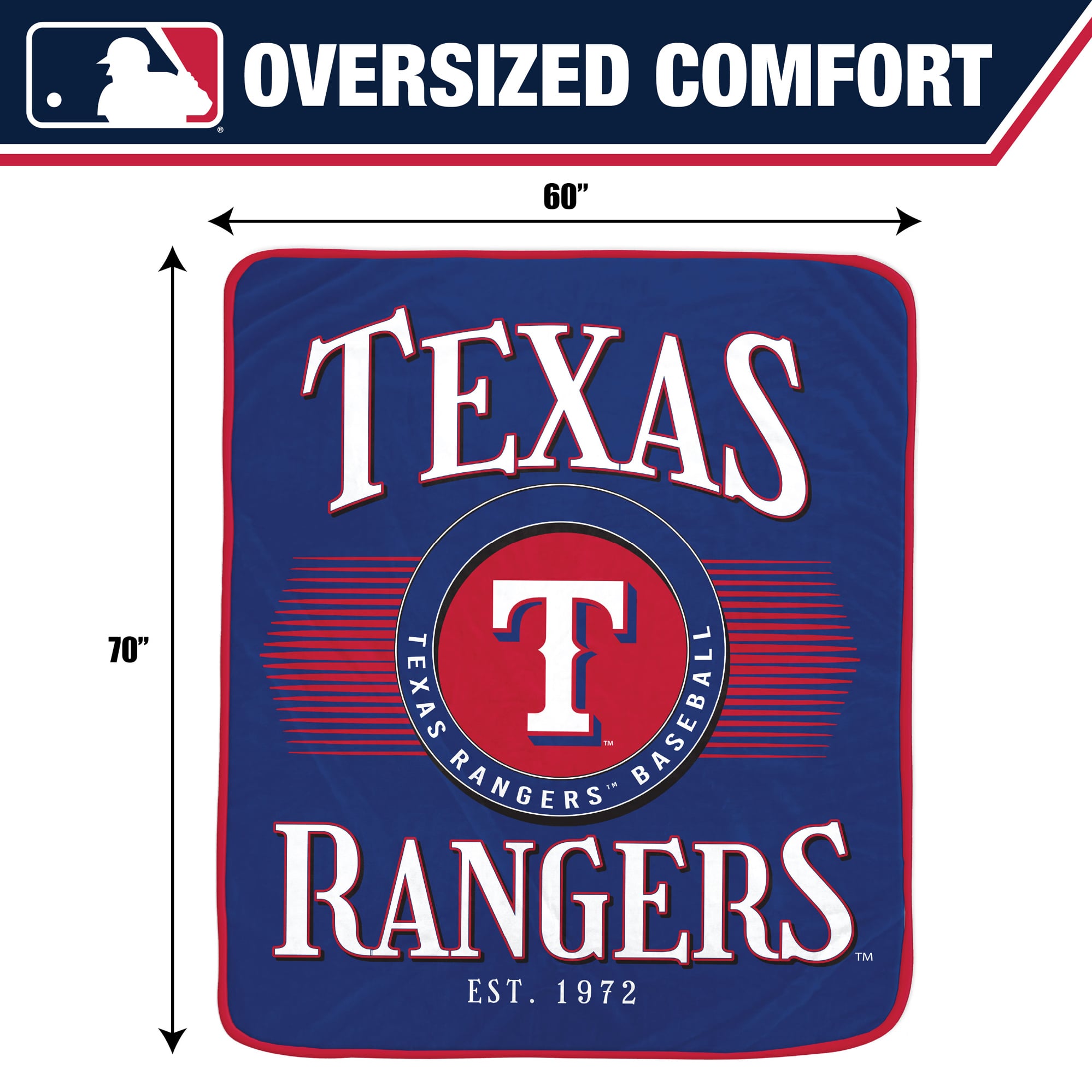 Pegasus Texas Rangers Spotlight Arch 60" x 70" Ultra Soft Throw Blanket