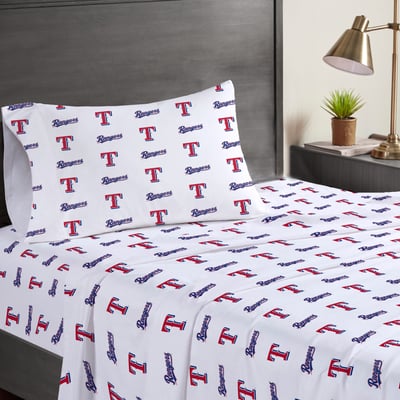 Texas Rangers Pegasus Three-Piece Twin Sheet Set
