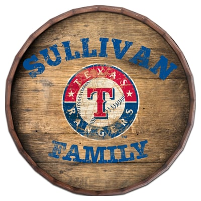 Texas Rangers 24" Personalized Barrel Top