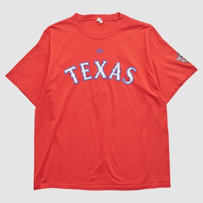 Texas Rangers Majestic 2010 T-shirt - Red - L by Fanatics Real Vintage