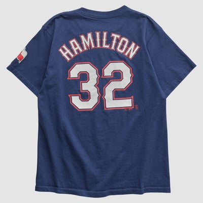 Texas Rangers Majestic 2010s T-shirt - Navy - XS by Fanatics Real Vintage