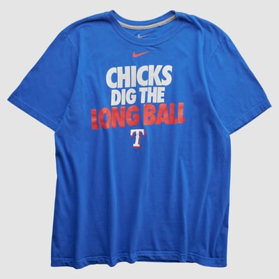 Texas Rangers Nike 2010s T-shirt - Blue - M by Fanatics Real Vintage