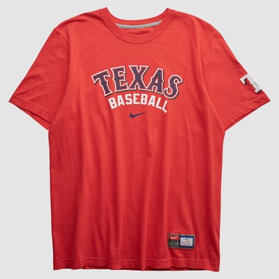 Texas Rangers Nike 2010s T-shirt - Red - S by Fanatics Real Vintage