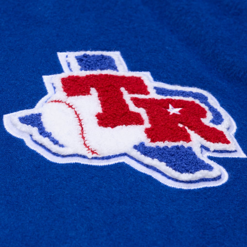 Texas Rangers Royal/White Off Day Varsity Full-Snap Jacket