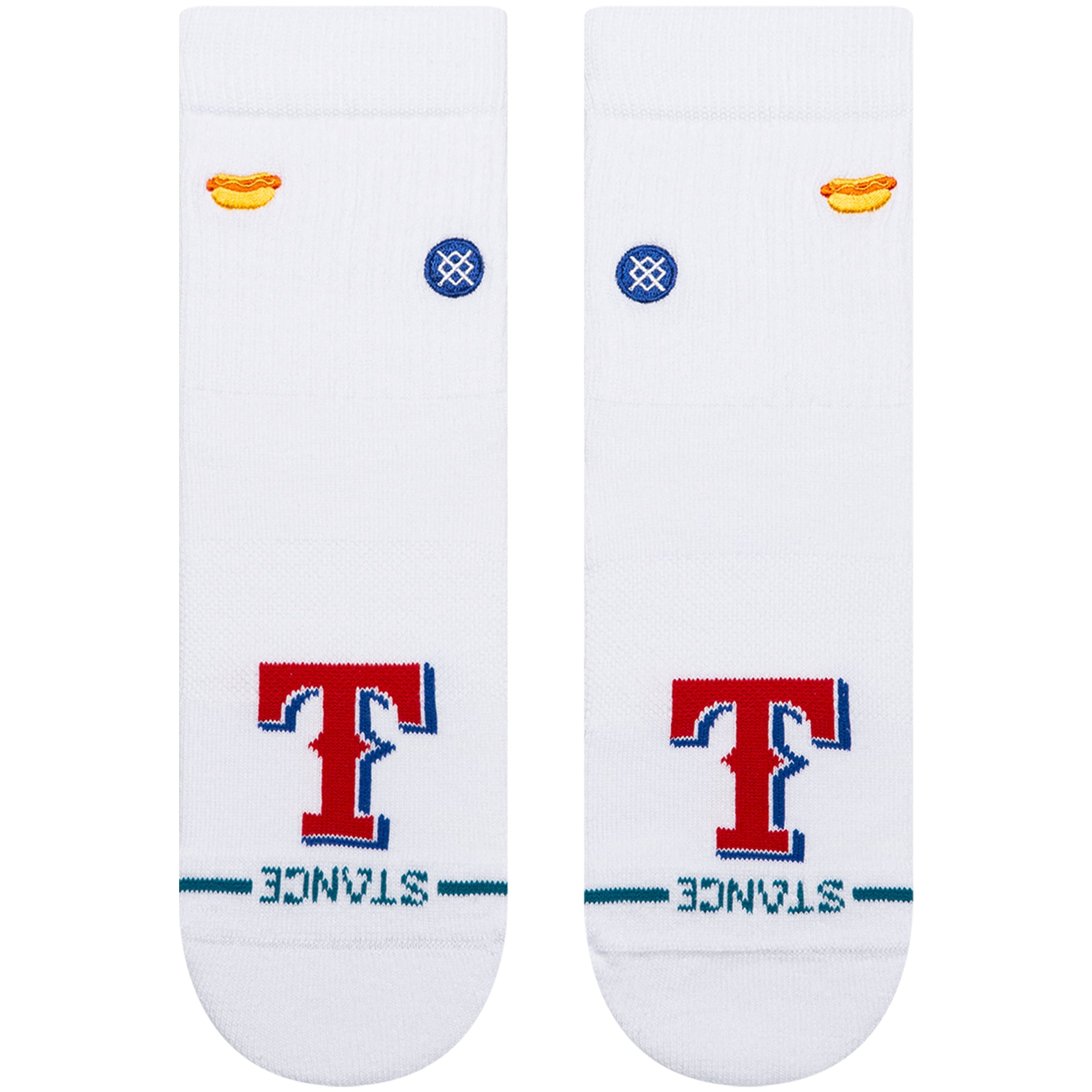 Unisex Stance White Texas Rangers Hot Dog Quarter Socks