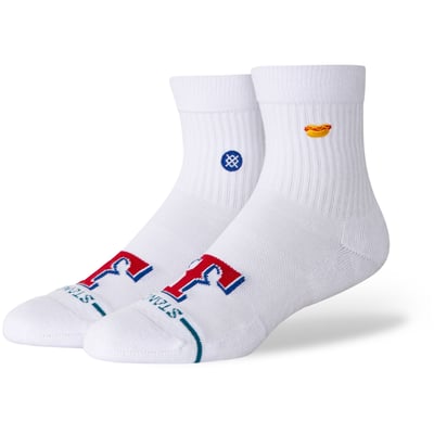 Texas Rangers Stance Unisex Hot Dog Quarter Socks - White