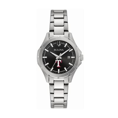 Texas Rangers Bulova Women's Stainless Steel Classic Sport Watch