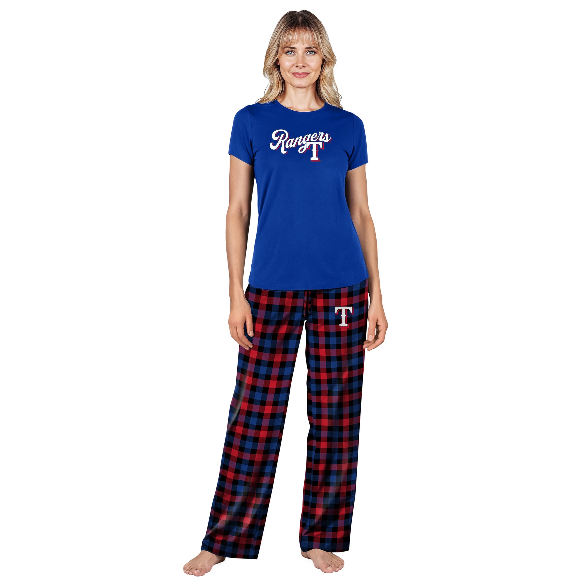 Ensemble de nuit Concepts Sport Royal Texas Rangers Highland pour femmes