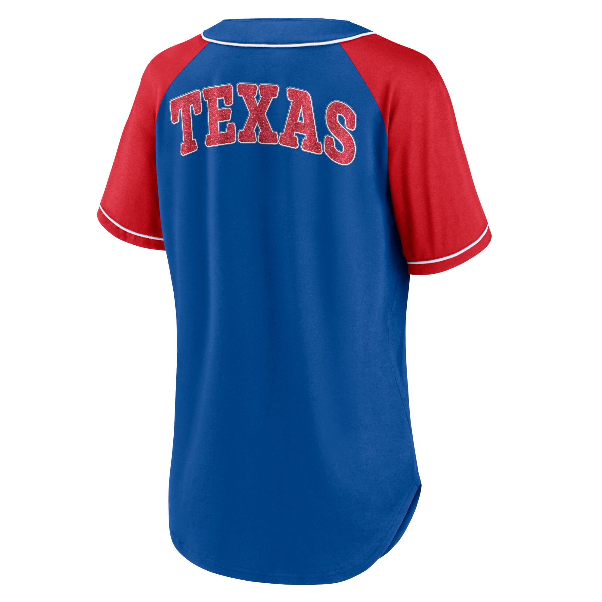 Women's Fanatics Royal Texas Rangers Ultimate Style Raglan V-Neck T-Shirt