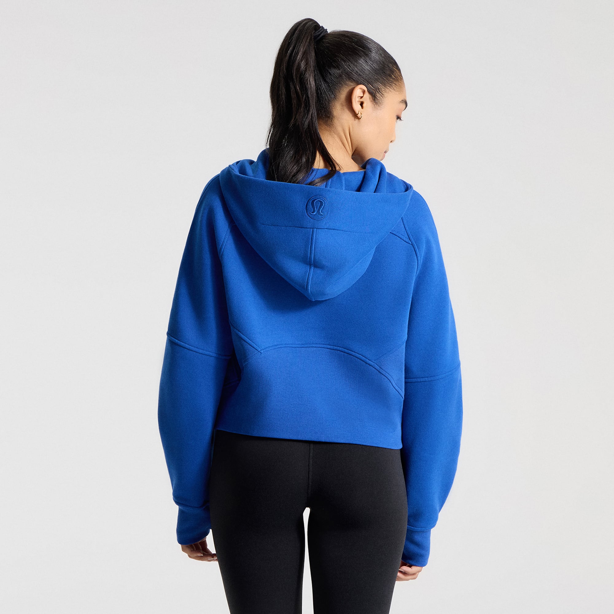 Sweat à capuche zippé oversize bleu cyber Texas Rangers Scuba pour femme de lululemon