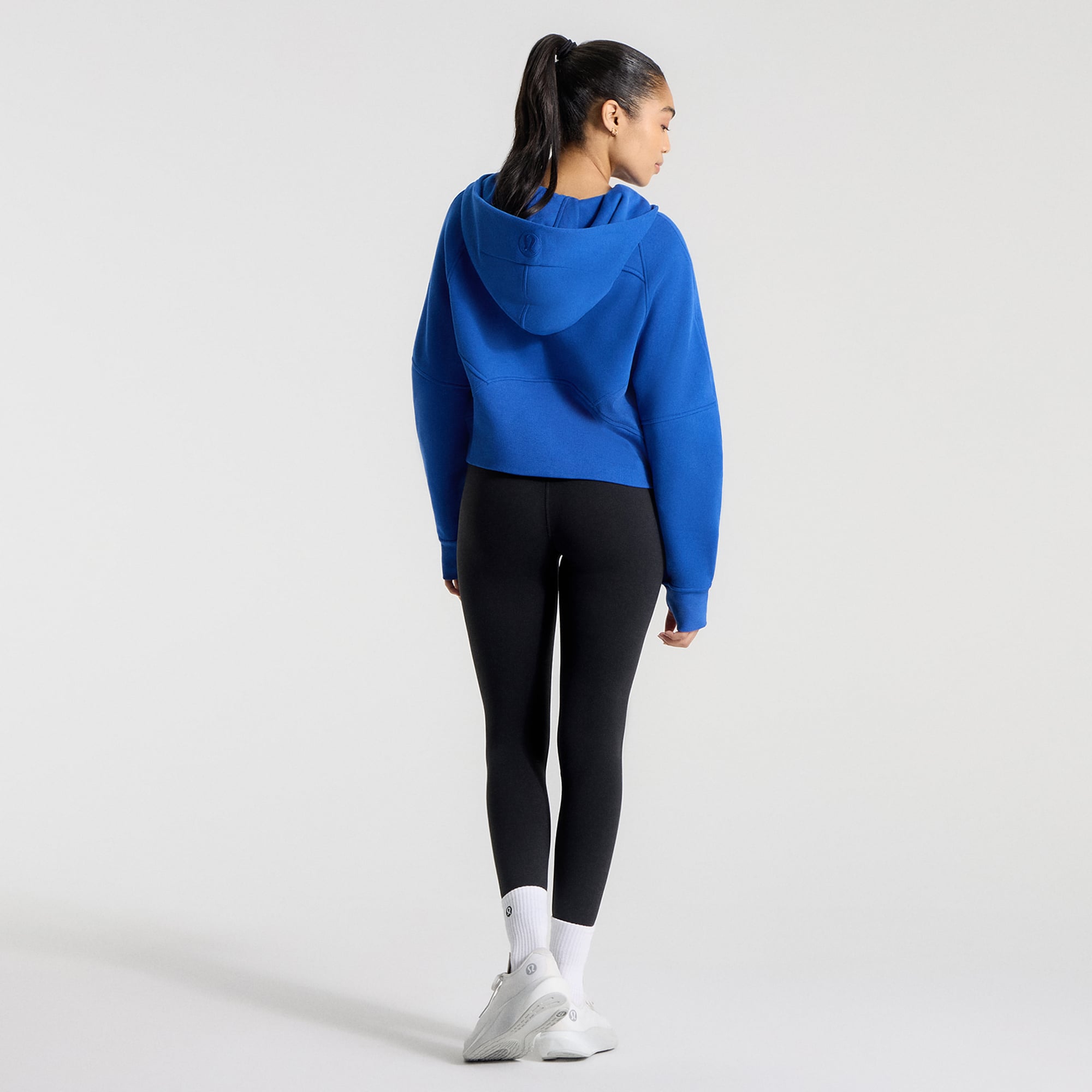 Sweat à capuche zippé oversize bleu cyber Texas Rangers Scuba pour femme de lululemon