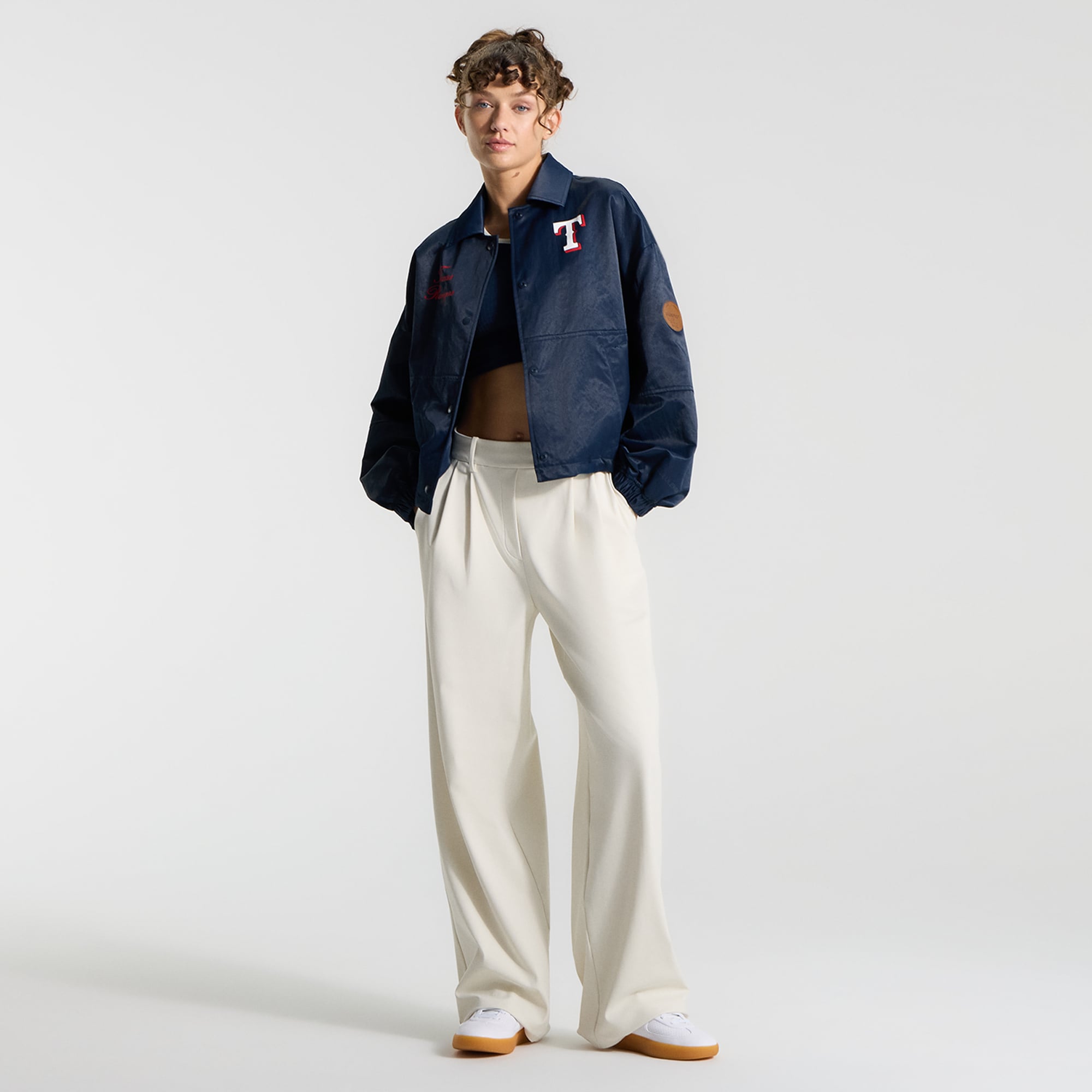 Veste d'entraîneur lululemon True Navy Texas Rangers pour femme