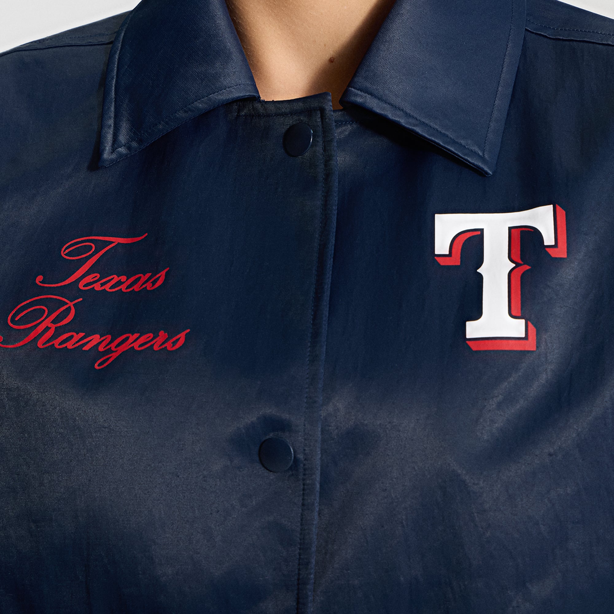 Veste d'entraîneur lululemon True Navy Texas Rangers pour femme
