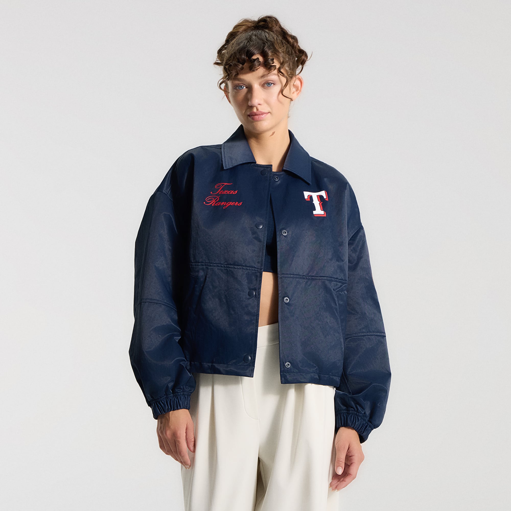 Veste d'entraîneur lululemon True Navy Texas Rangers pour femme
