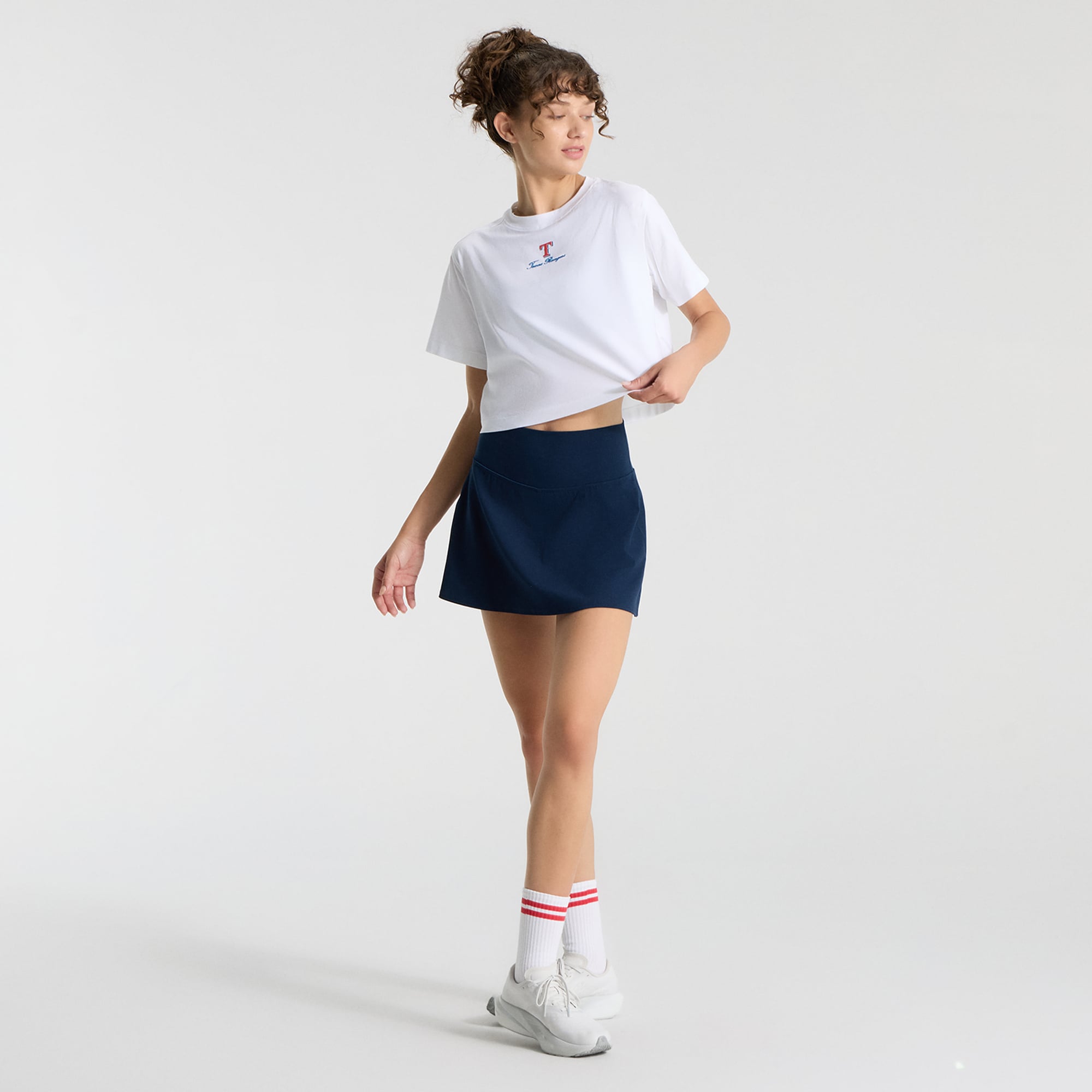 T-shirt court en coton biologique blanc Texas Rangers All Yours pour femme de lululemon