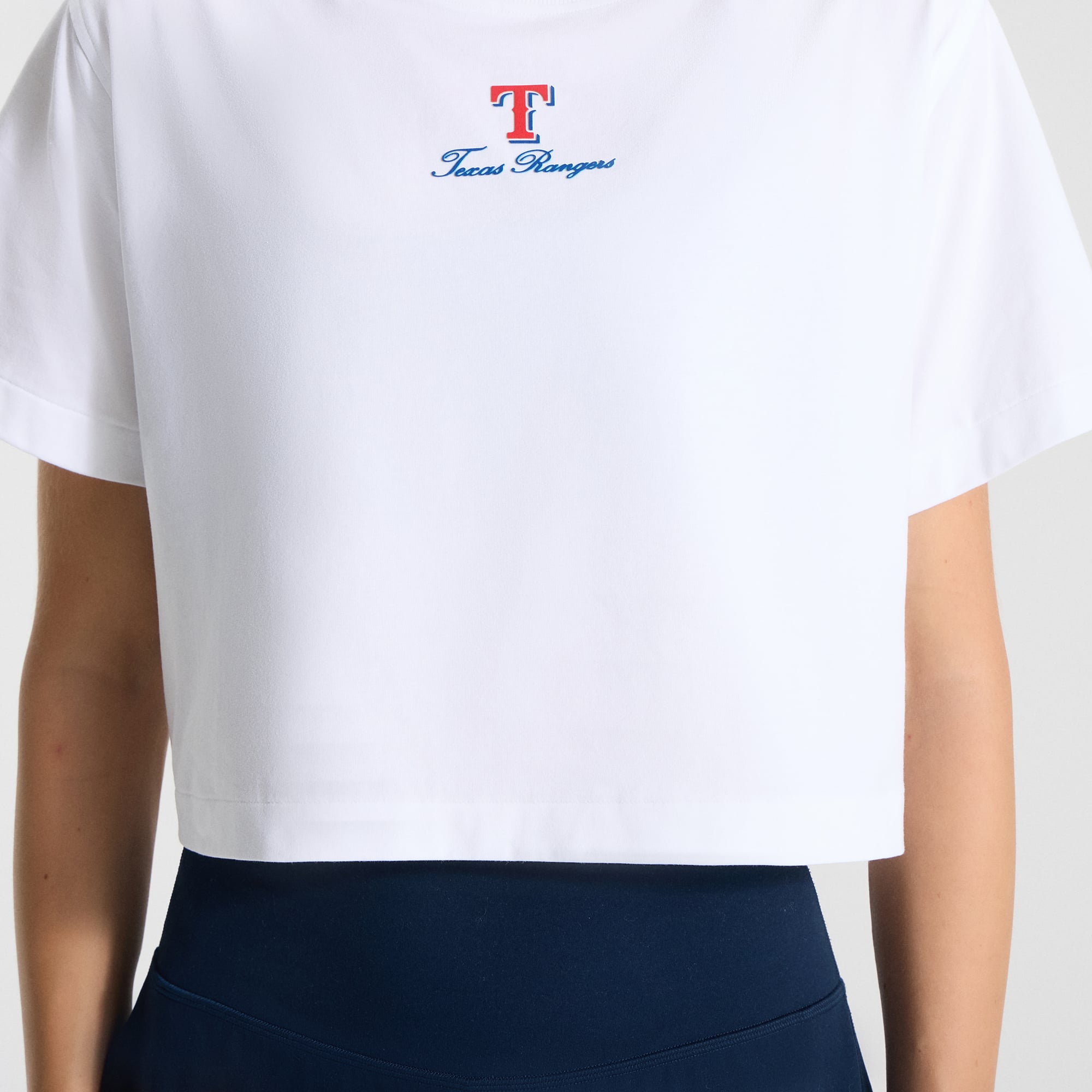 T-shirt court en coton biologique blanc Texas Rangers All Yours pour femme de lululemon