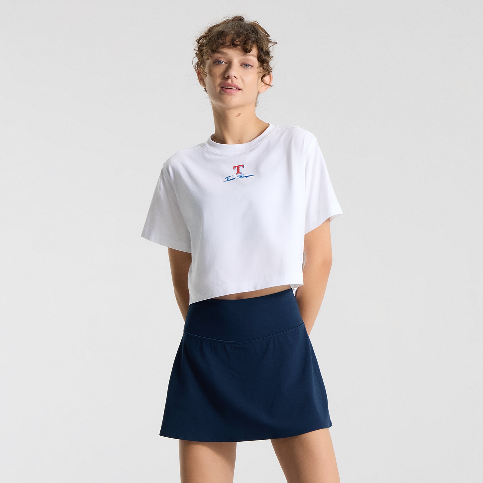 T-shirt court en coton biologique blanc Texas Rangers All Yours pour femme de lululemon