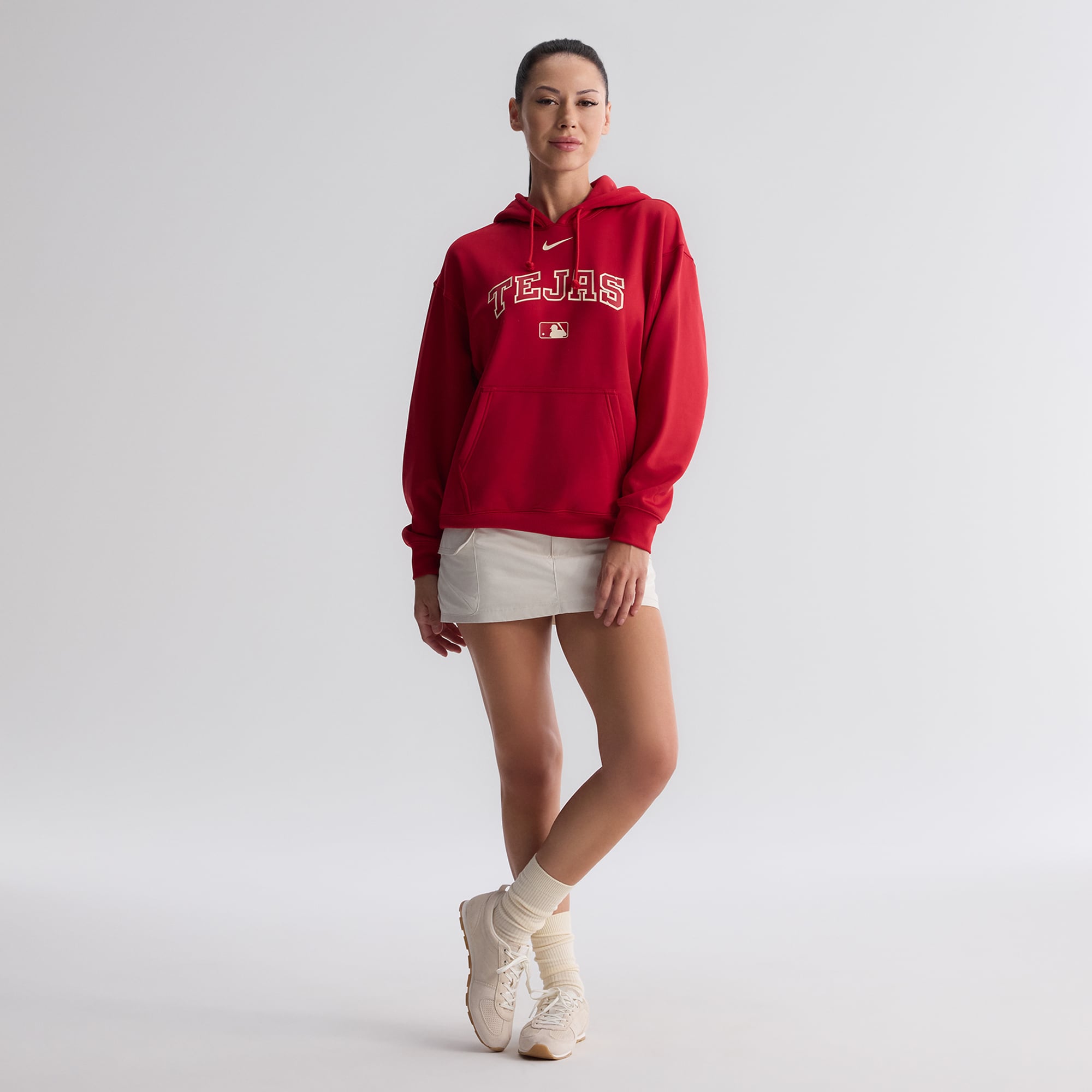 Sweat à capuche Nike City Connect Therma Authentic Collection Rangers rouge pour femme