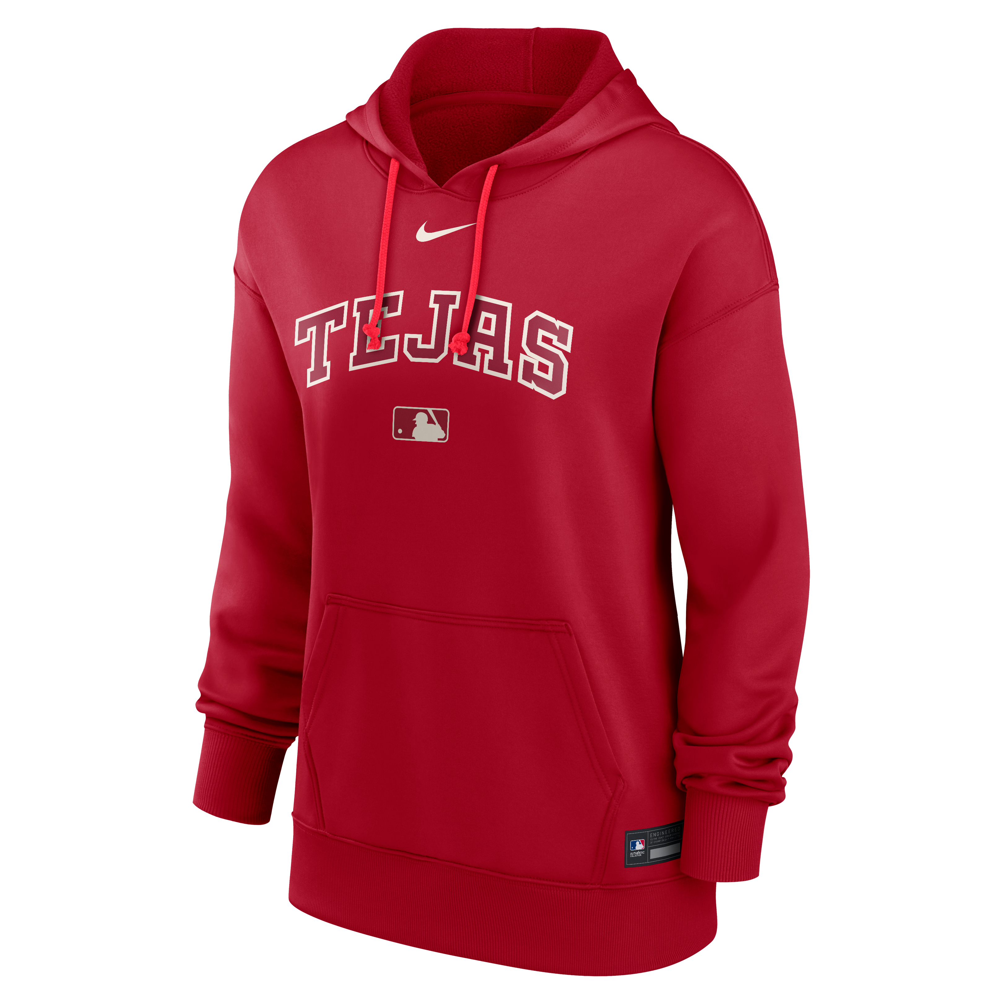 Sweat à capuche Nike City Connect Therma Authentic Collection Rangers rouge pour femme