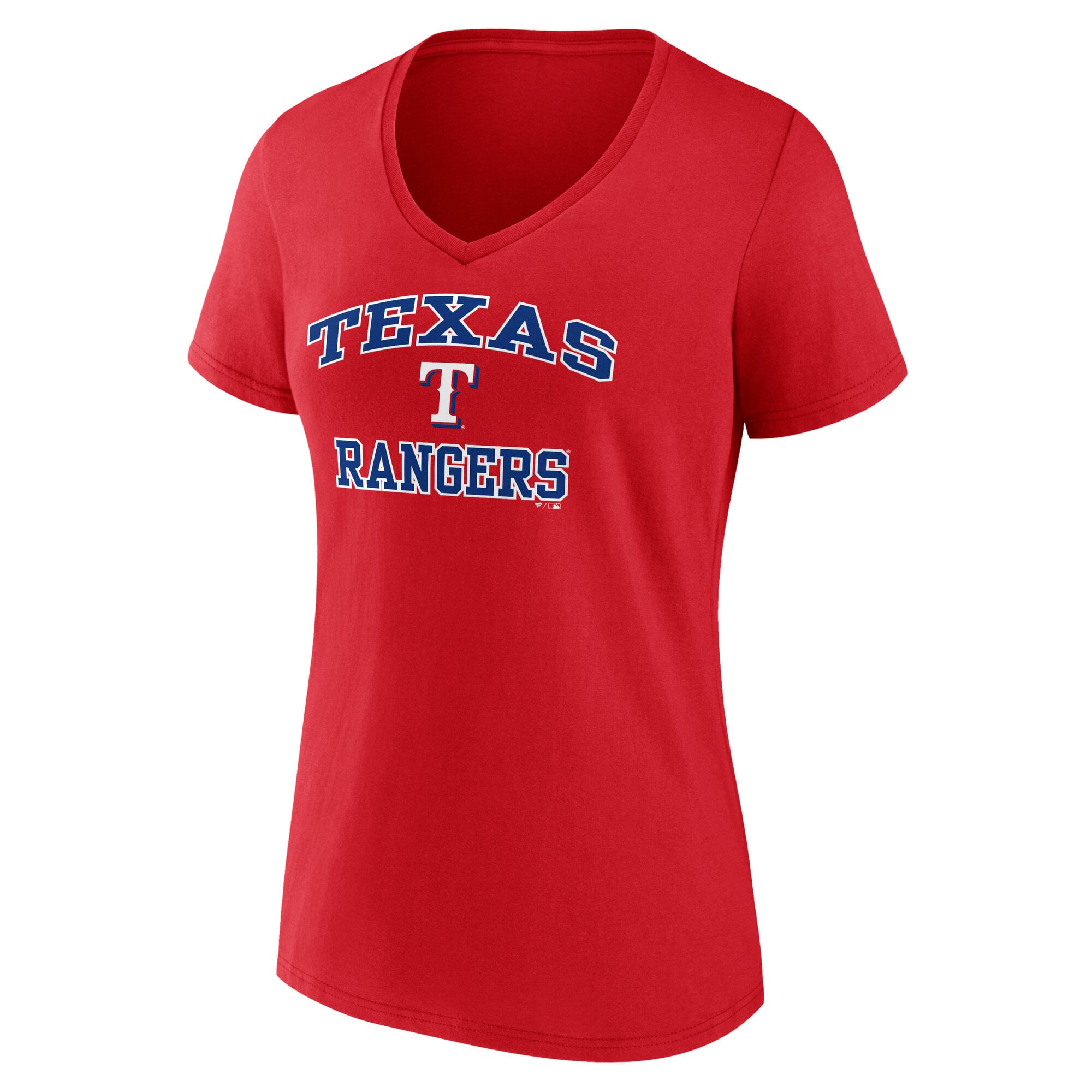 Women's  Royal Texas Rangers Heart & Soul V-Neck T-Shirt