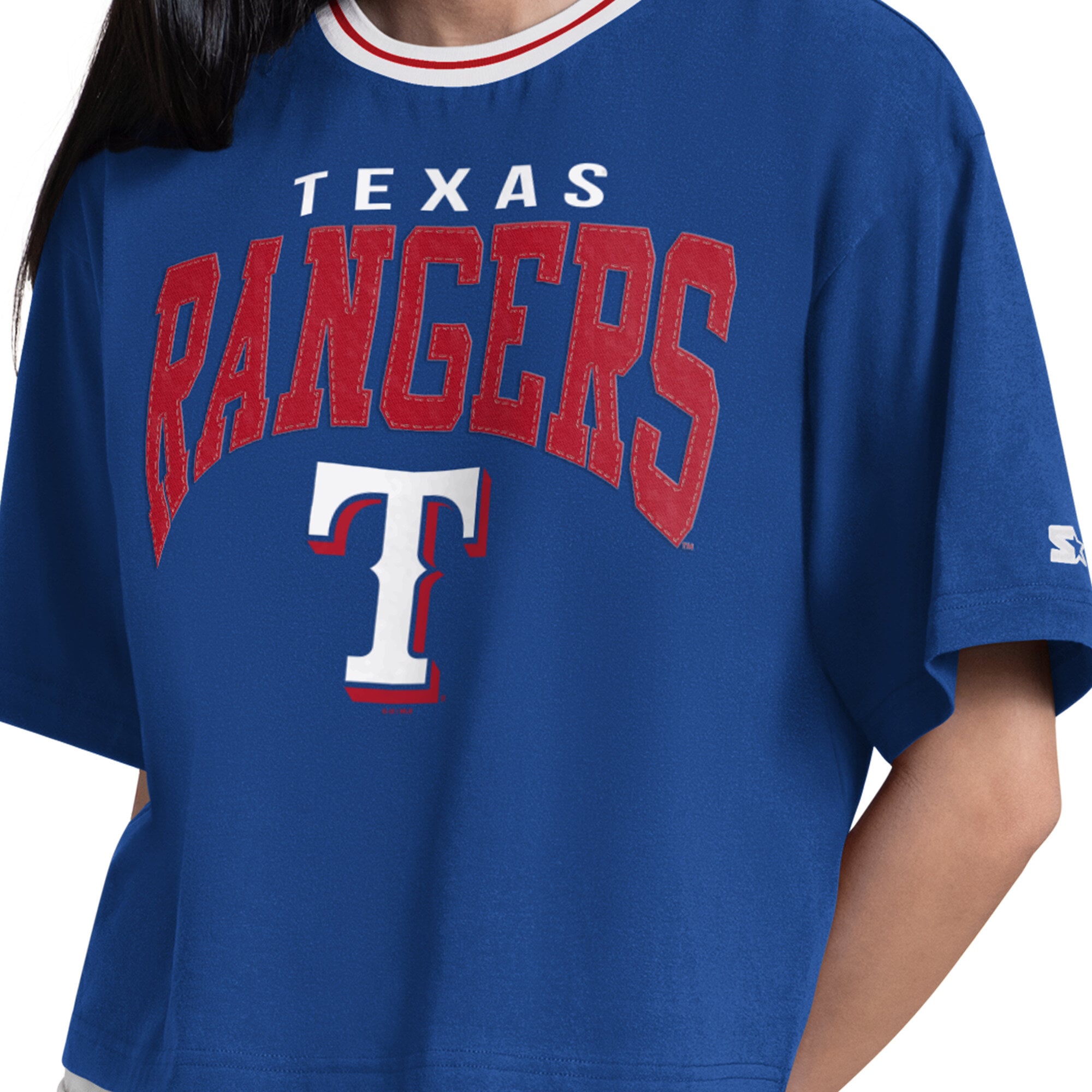 T-shirt court Starter Royal Texas Rangers Ace pour femmes