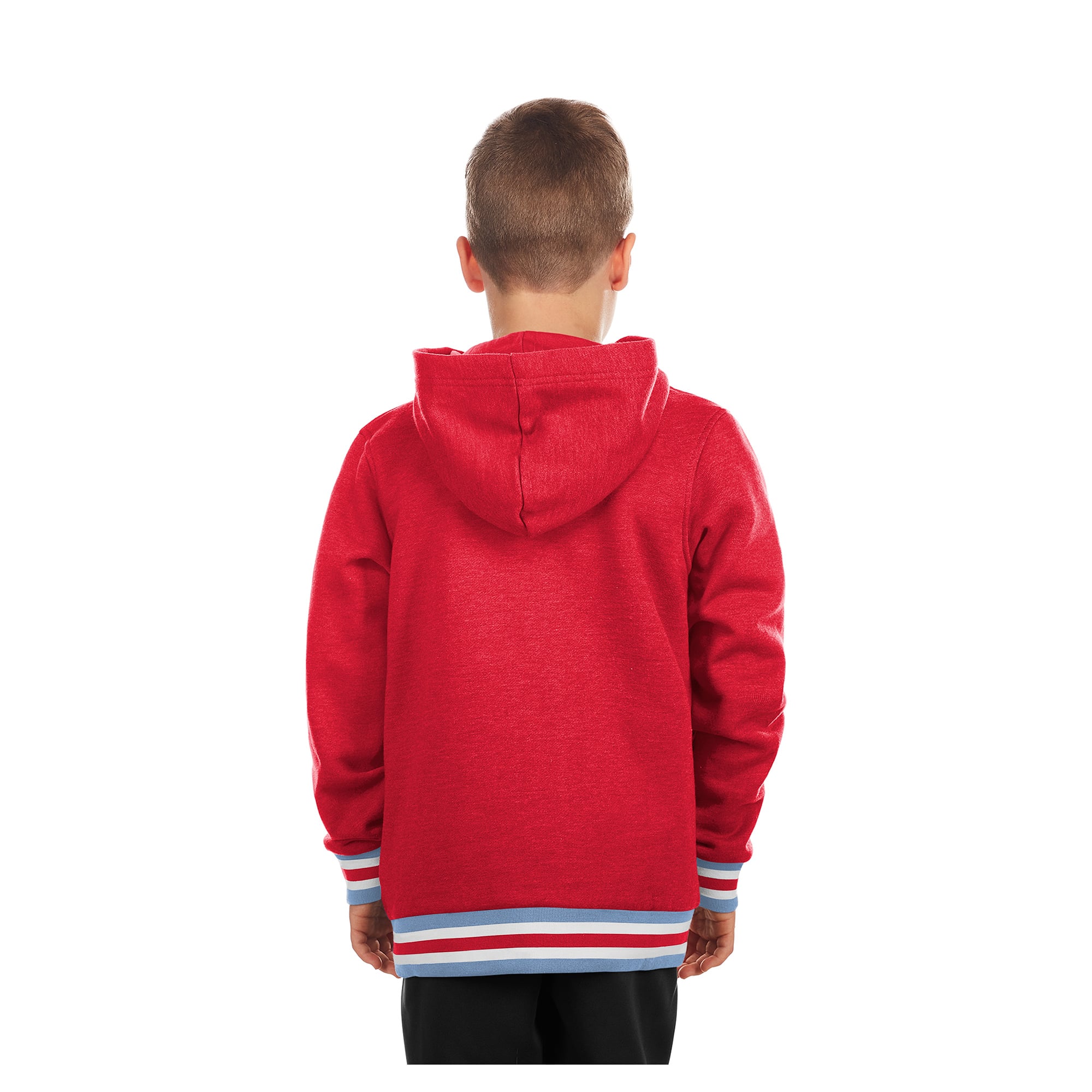 Youth New Era Red Texas Rangers Knit Trim Pullover Hoodie