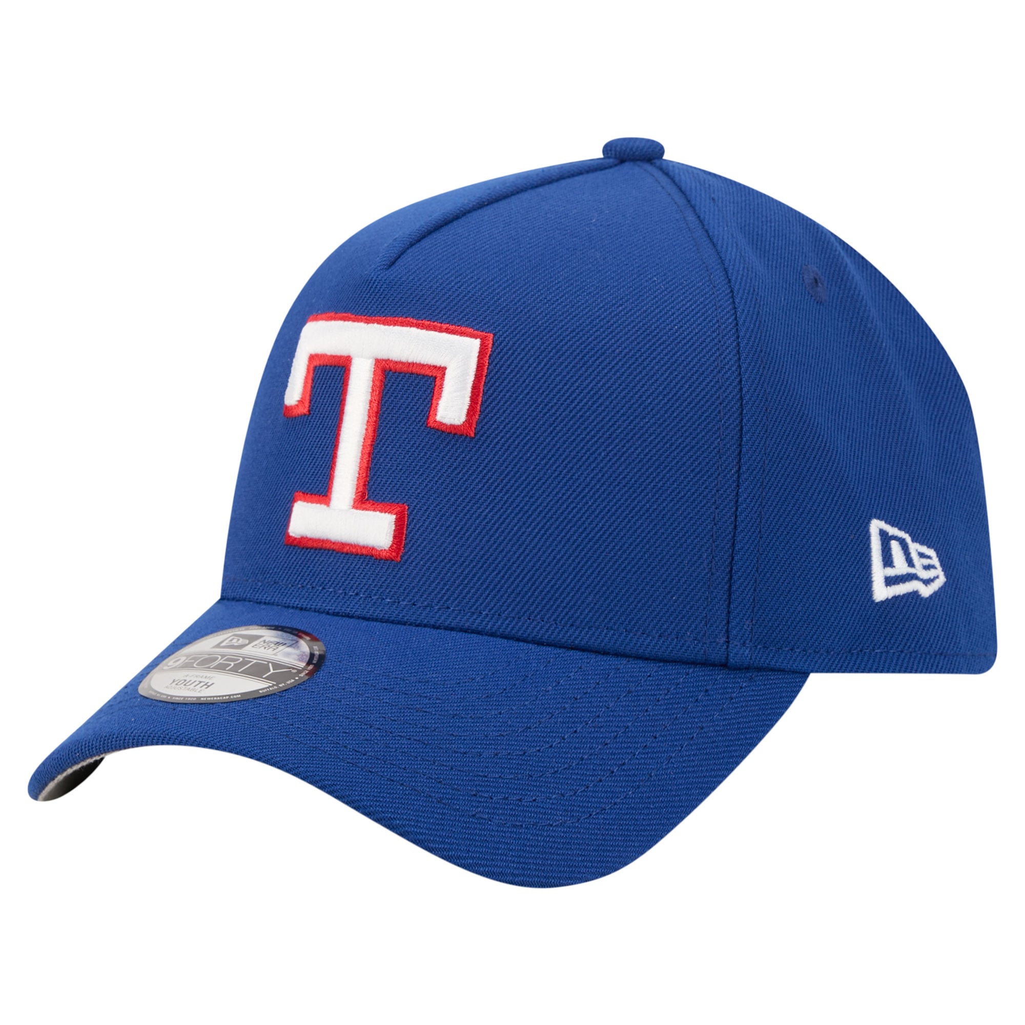 Casquette ajustable New Era Royal Texas Rangers Cooperstown Logo 9FORTY pour jeunes
