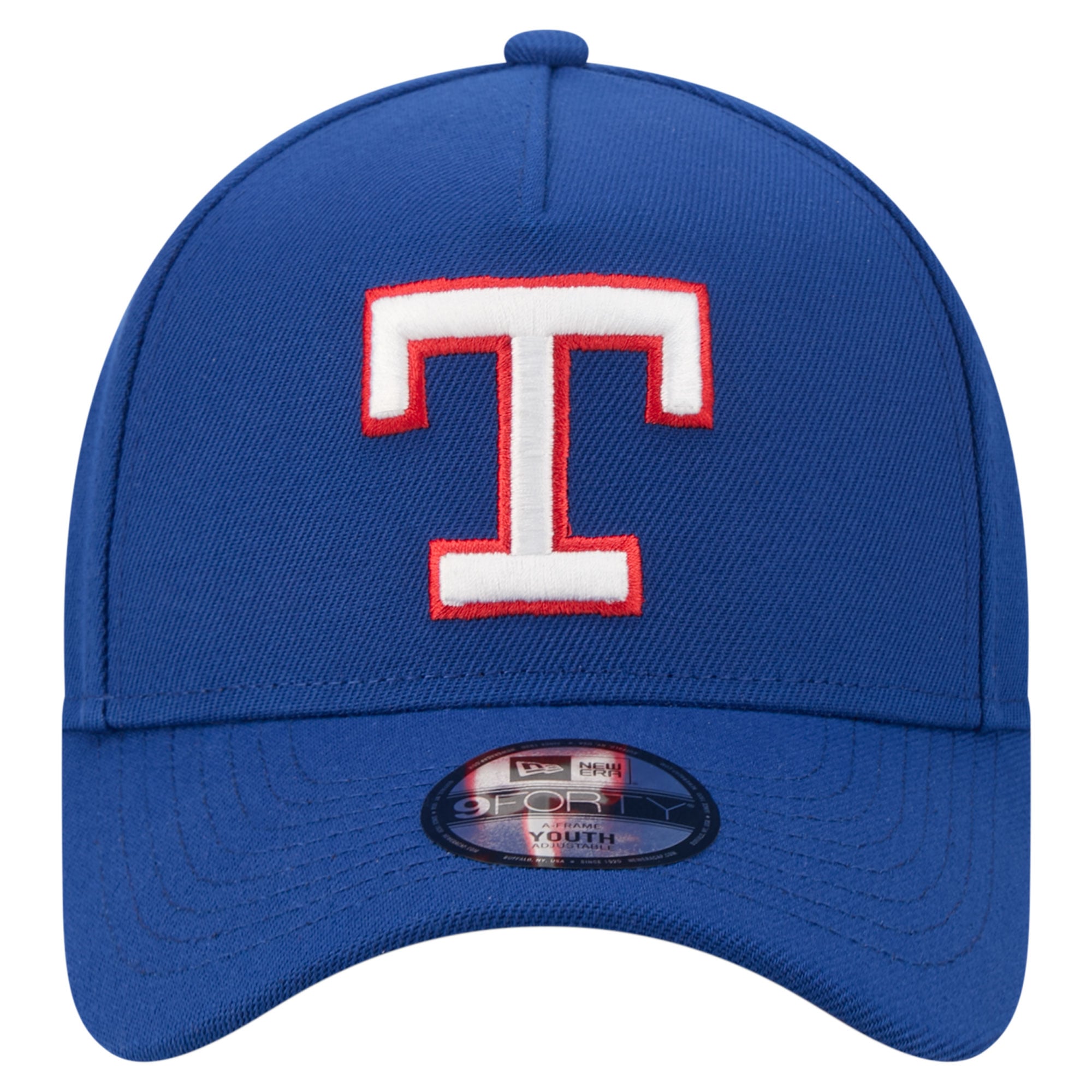 Casquette ajustable New Era Royal Texas Rangers Cooperstown Logo 9FORTY pour jeunes