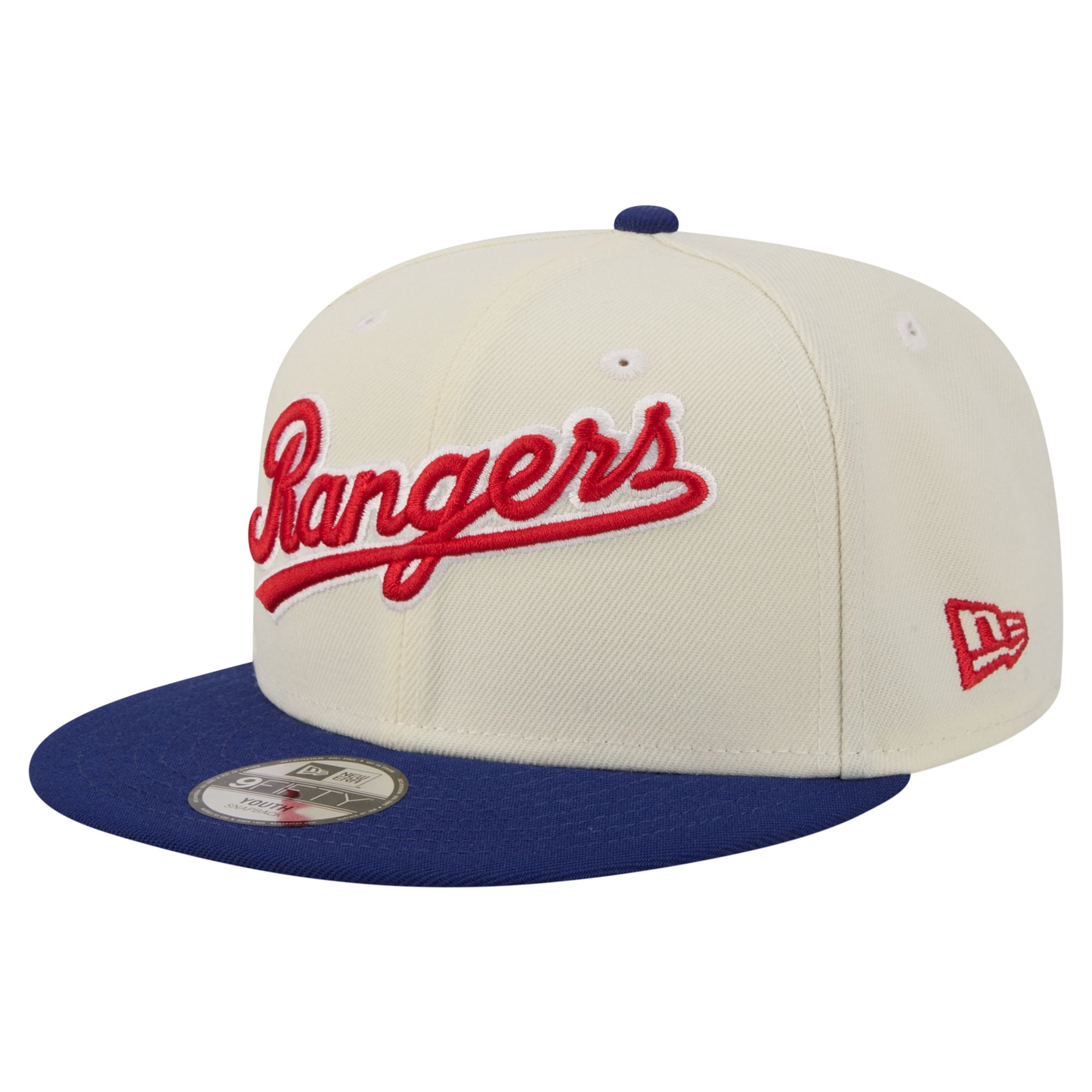 Youth New Era White Texas Rangers Two-Tone 9FIFTY Snapback Hat