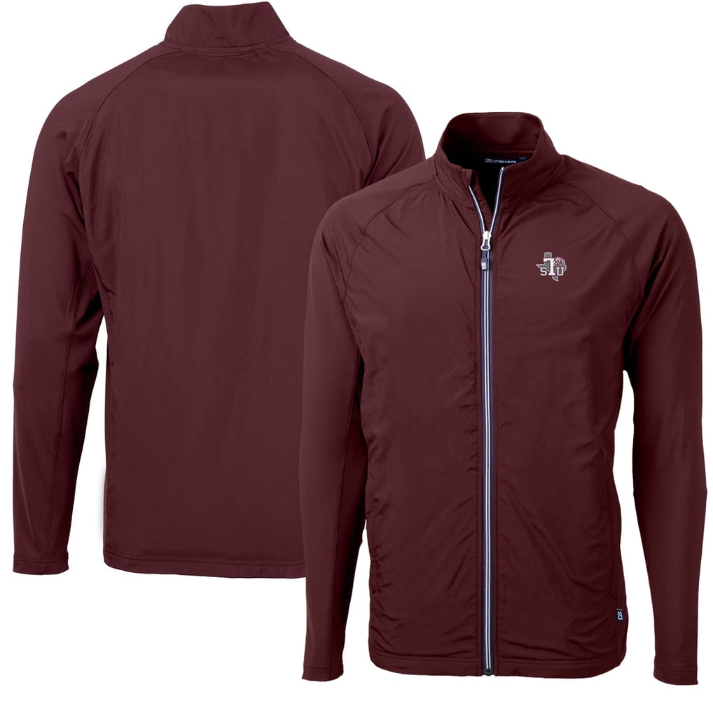 Texas Southern Tigers Cutter & Buck Adapt Eco Knit Hybrid Recycled Full-Zip Jacket - Maroon