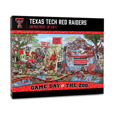 Texas Tech Red Raiders Fanpoint 10.5" x 28" Game Day at the Zoo 500-Piece Puzzle