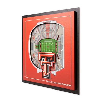 Texas Tech Red Raiders IDNA 12" x 12" Stadium Series 3D Wall Art