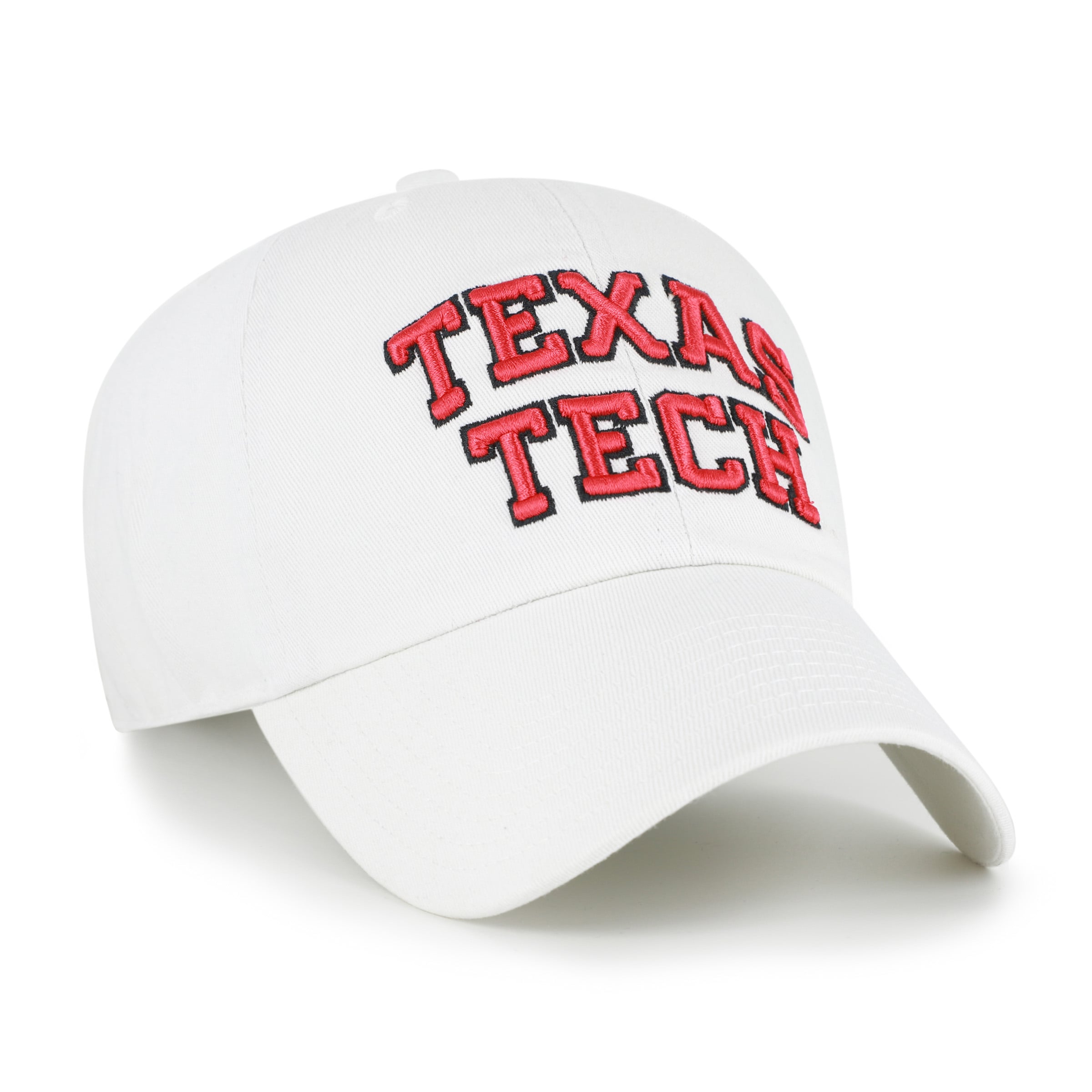 Men's '47  White Texas Tech Red Raiders Logo Clean Up Adjustable Hat