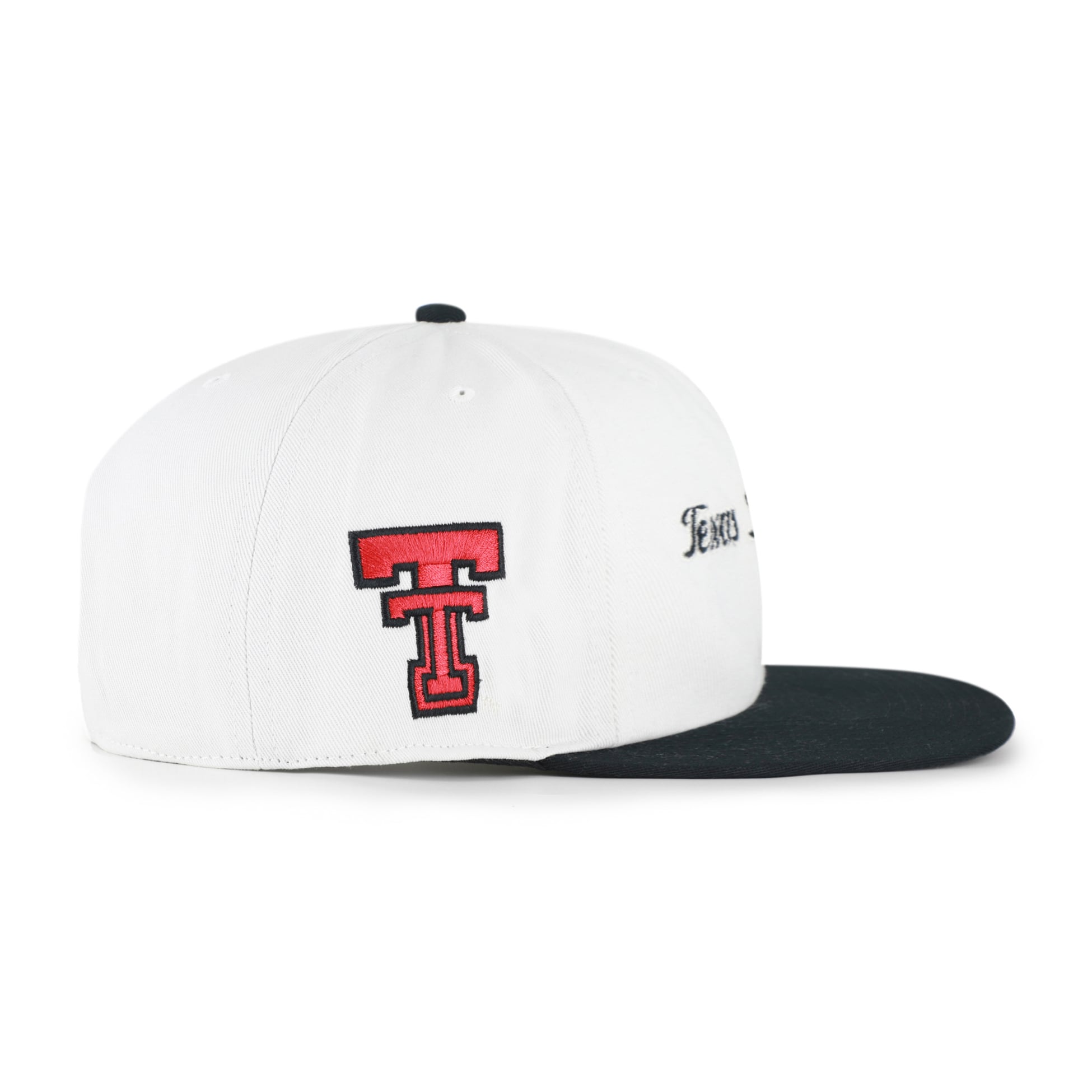 Men's '47 White/Red Texas Tech Red Raiders Script Stack Relaxed Captain Adjustable Hat