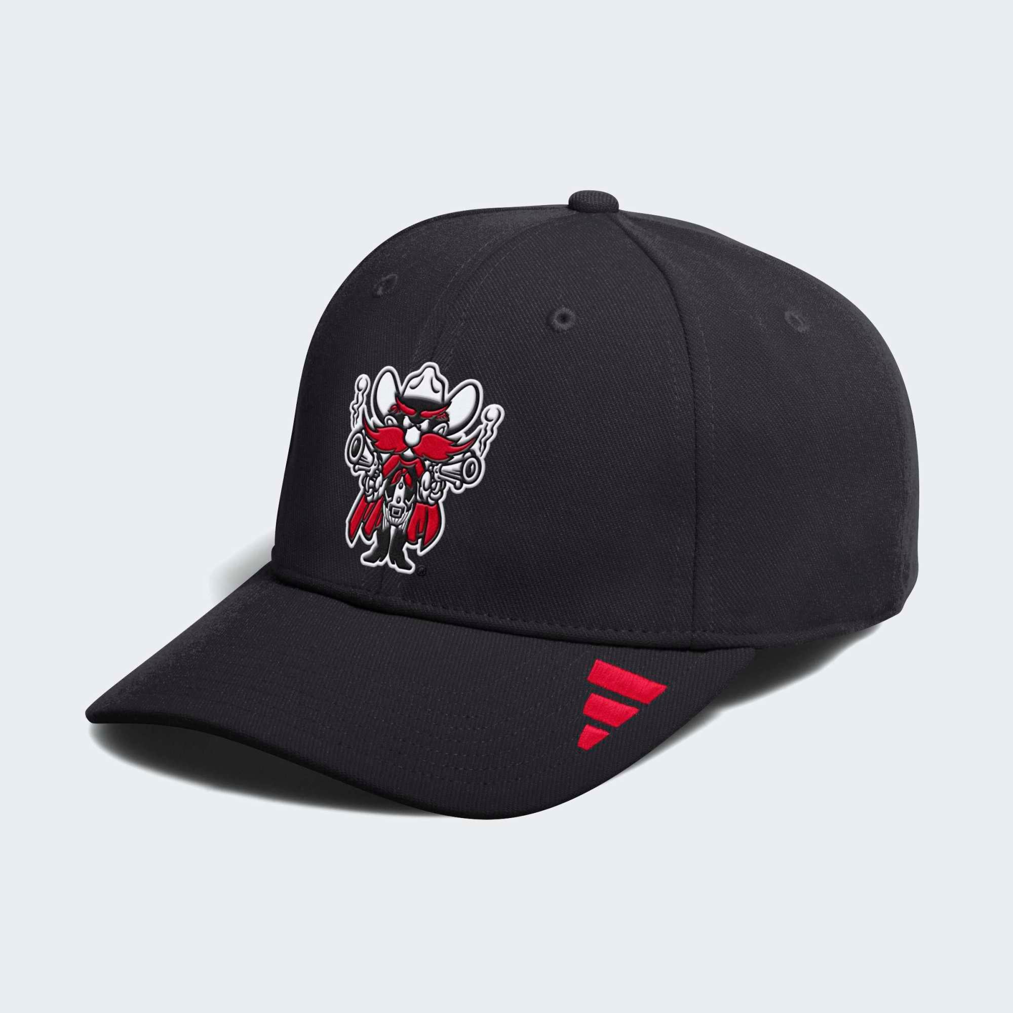 Men's adidas Black Texas Tech Red Raiders 2026 Sideline Flex Hat