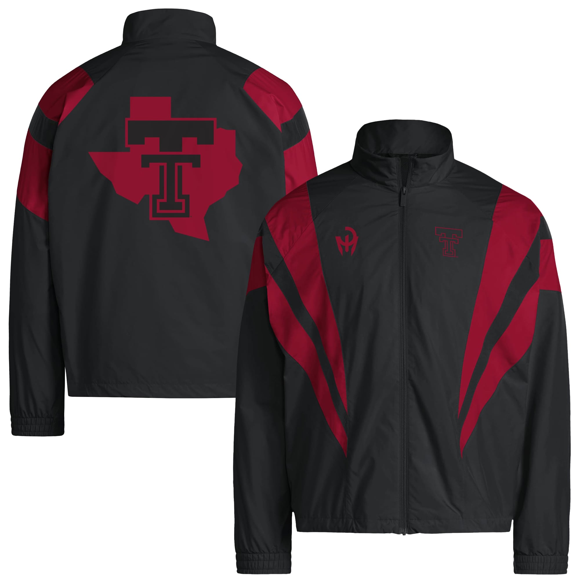 Men's adidas Black Texas Tech Red Raiders Let's Ride Full-Zip Track Jacket