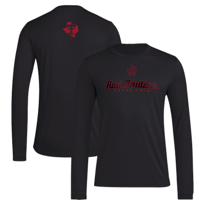 Texas Tech Red Raiders adidas Let's Ride Pregame Long Sleeve T-Shirt - Black