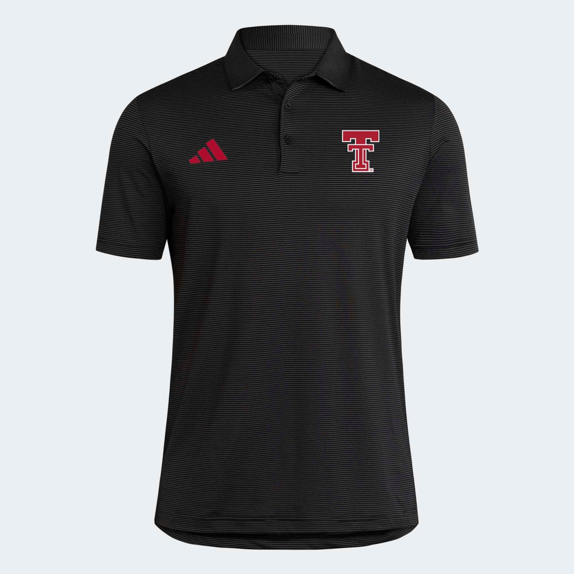 Men's adidas Black Texas Tech Red Raiders Ultimate 365 Stripe Polo